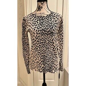 J Crew Mercantile Women’s Leopard Print Light Sweater Small